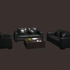 Set di divani in pelle dal design moderno