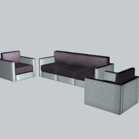 Nowoczesne zestawy sof do salonu Model 3D