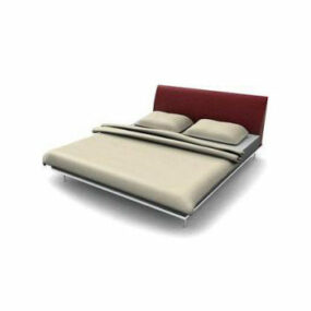 نموذج سرير معدني حديث ثلاثي الأبعاد