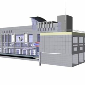 Model 3D nowoczesnych budynków biurowych
