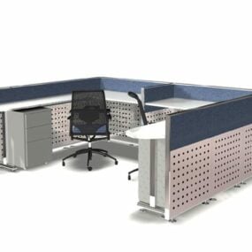 Moderne aflukke Skrivebord Arbejdsstationer Møbler 3d model