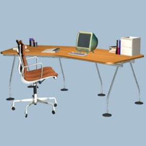Moderní sady kancelářského nábytku 3D model