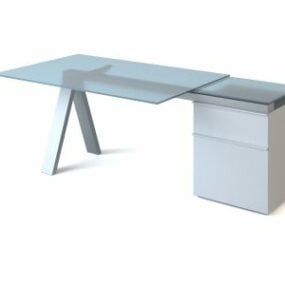 Modern Office Reception Desk 3d model