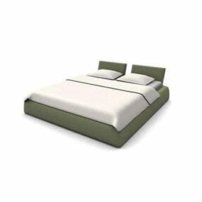Nowoczesne łóżko z materacem platformowym Model 3D