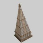 Moderno edificio a piramide