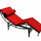 Modern Red Chaise Longue