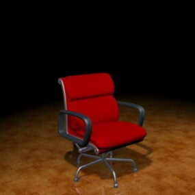 โมเดล 3 มิติเก้าอี้งานสีแดงสมัยใหม่