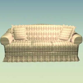 3d модель сучасного сільського дивана