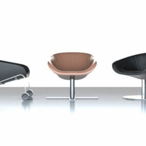 Modern Scoop Chair Set 3d model
