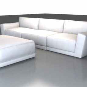 3д модель современного секционного дивана-стола