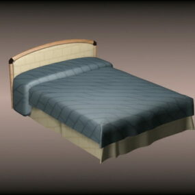 Modern Soft Double Bed 3d model