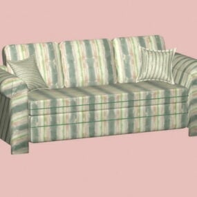 Modern Striped Sofa 3d model