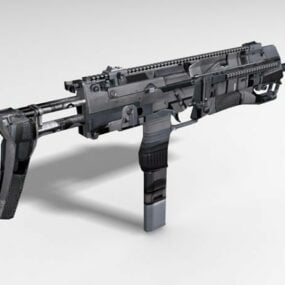 3д модель современного пистолета-пулемета