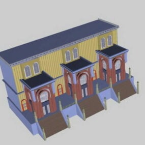 Modello 3d di case a schiera moderne