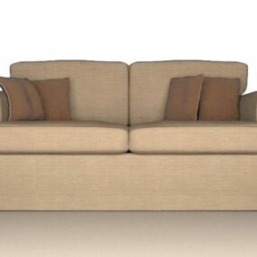 Sofá moderno de tela de dos asientos modelo 3d