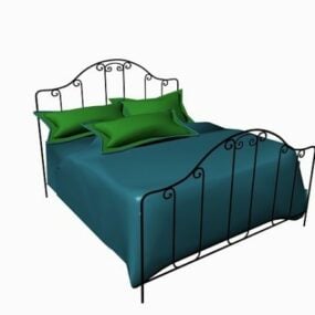 Moderní kovaná železná postel 3D model