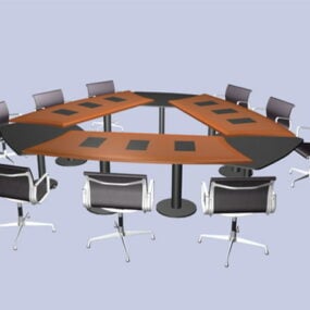 Model 3d Perabot Ruang Konferensi Modular