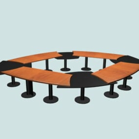 โมเดล 3 มิติของโต๊ะประชุมแบบโมดูลาร์