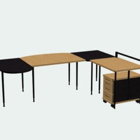 Modular Office Desk 3d model