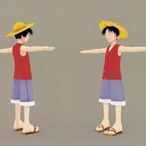 Personnage One Piece de Monkey D. Luffy modèle 3D