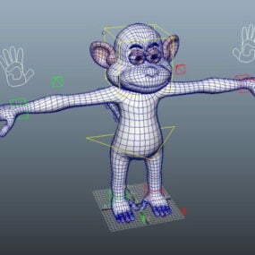 Monkey Rig 3d model