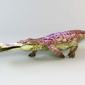 Modelo 3d de crocodilo monstro