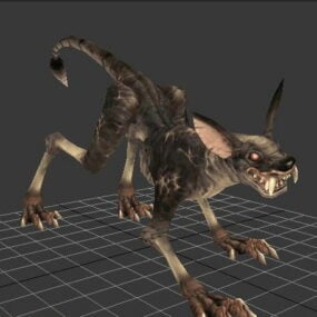 نموذج الوحش الكلب 3D