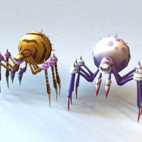 monster pavouk Rigged 3D model