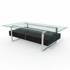 Furniture Modern Style Glass Table 3d model