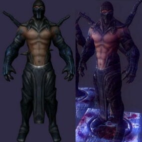 Modelo 3D do personagem Mortal Kombat Sub-zero