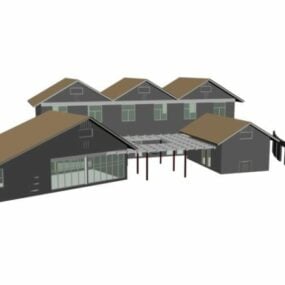 3d модель будівлі мотелю