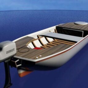 Motor Fishing Boat 3d model