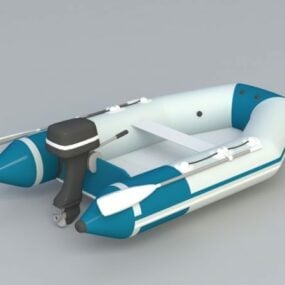 3д модель моторной надувной лодки
