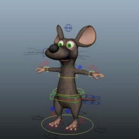Model 3d Karakter Kartun Tikus