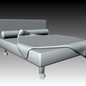 Movable Double Bed 3d model