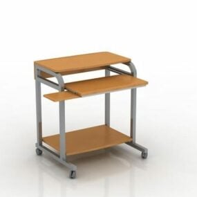 Muebles de escritorio para computadora movibles modelo 3d