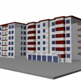 Multi-story Residential Building 3d model
