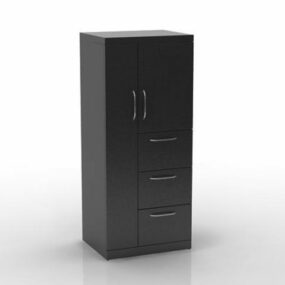 Muebles Gabinete de almacenamiento de metal multifunción modelo 3d