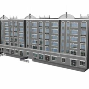 نموذج معماري سكني متعدد الطبقات ثلاثي الأبعاد