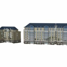 Modelo 3d de edifício de habitação múltipla