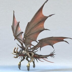 Modello 3d del drago mutante Drake