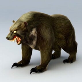 Modelo 3d del oso monstruo mutado