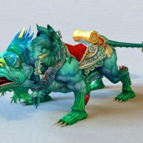 Modello 3d della mitica creatura cinese bestia