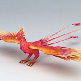 Modelo 3d de criaturas míticas Phoenix