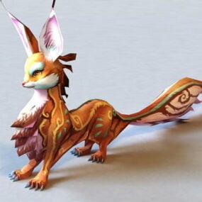 Mythical Fox Creature 3d model