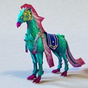 Mýtický 3D model zvířete koně