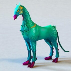 Mô hình 3d sinh vật ngựa thần thoại