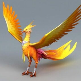 Westerse mythische Phoenix Bird 3D-model