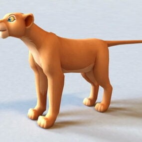 Modello 3d del personaggio del re leone Nala