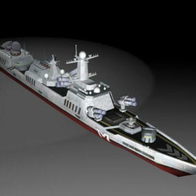Model 3D Kapal Perang Angkatan Laut